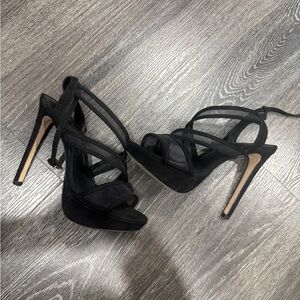Elegant Black Strappy Heels